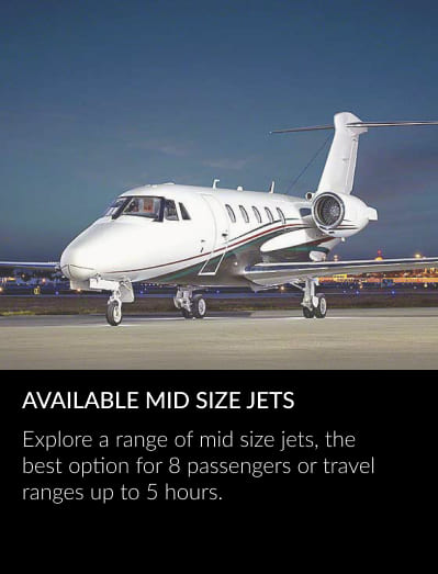 private mid size jet aircraft