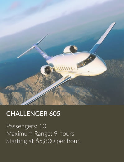 Challenger 605 heavy private jet