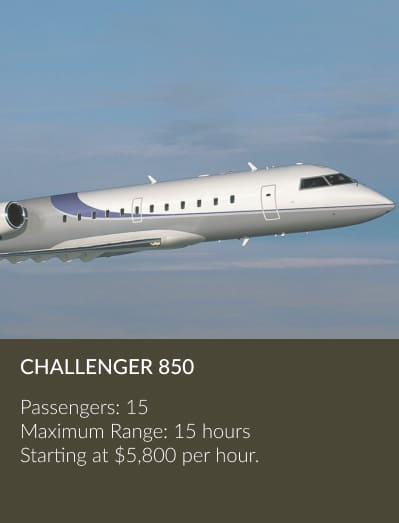 challenger 850 heavy private jet