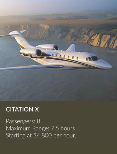 citation x super mid private jet