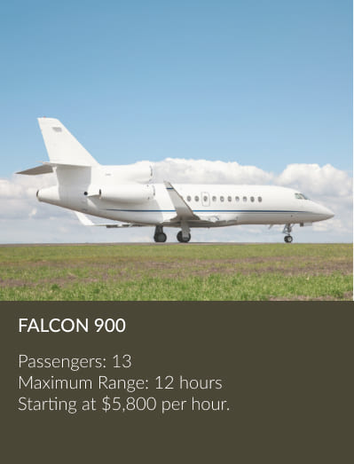 Falcon 900 heavy private jet