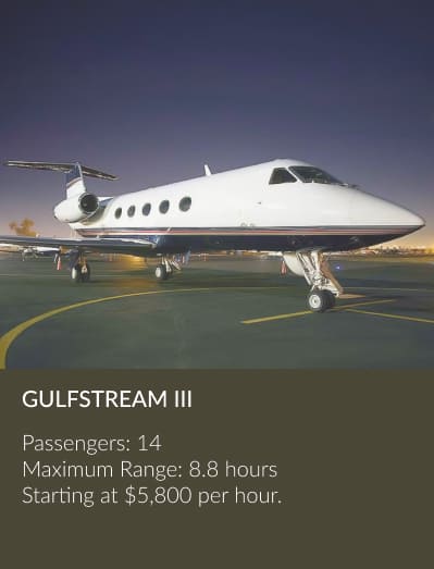 Gulfstream iii heavy private jet